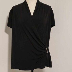 New York & Company Crossover Front Blouse Size X-Large